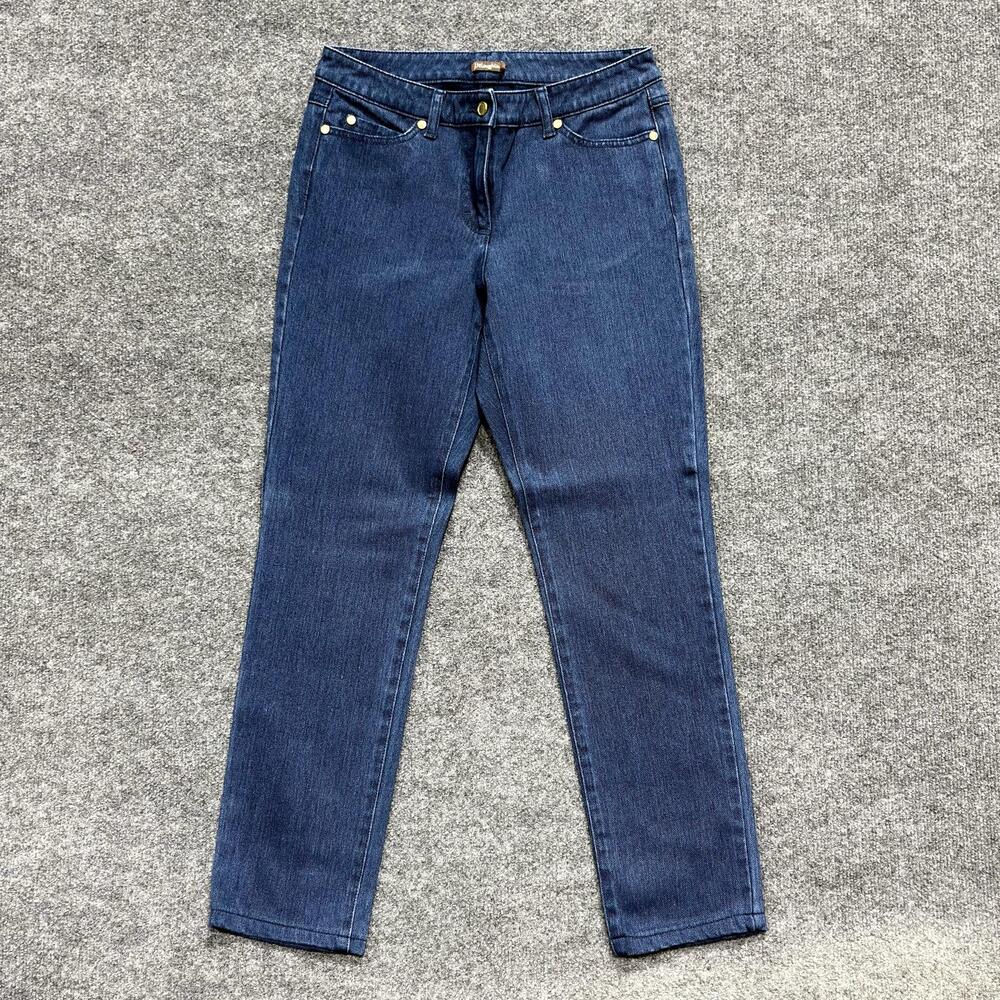 J McLaughlin Jeans Womens 6 Blue Medium Wash Slim Straight Stretch Denim